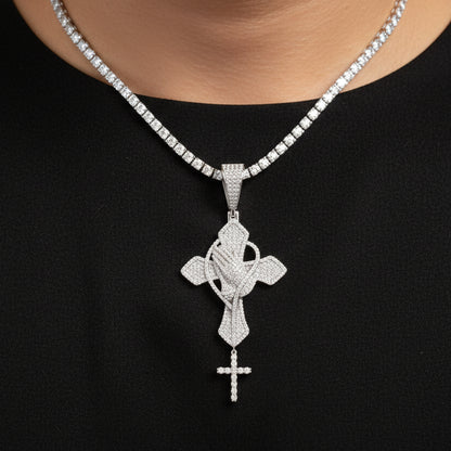 Moissanite 2.42 ctw Zircon Cross Pendant