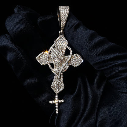 Moissanite 2.42 ctw Zircon Cross Pendant