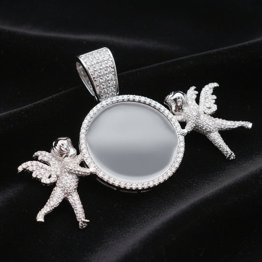 Moissanite 2.80 ctw Double Angel Miracle Pendant