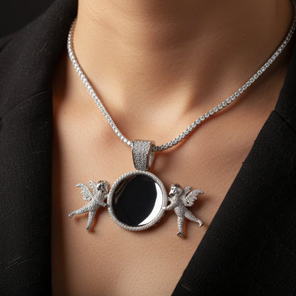 Moissanite 2.80 ctw Double Angel Miracle Pendant