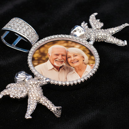 Moissanite 2.80 ctw Double Angel Miracle Pendant