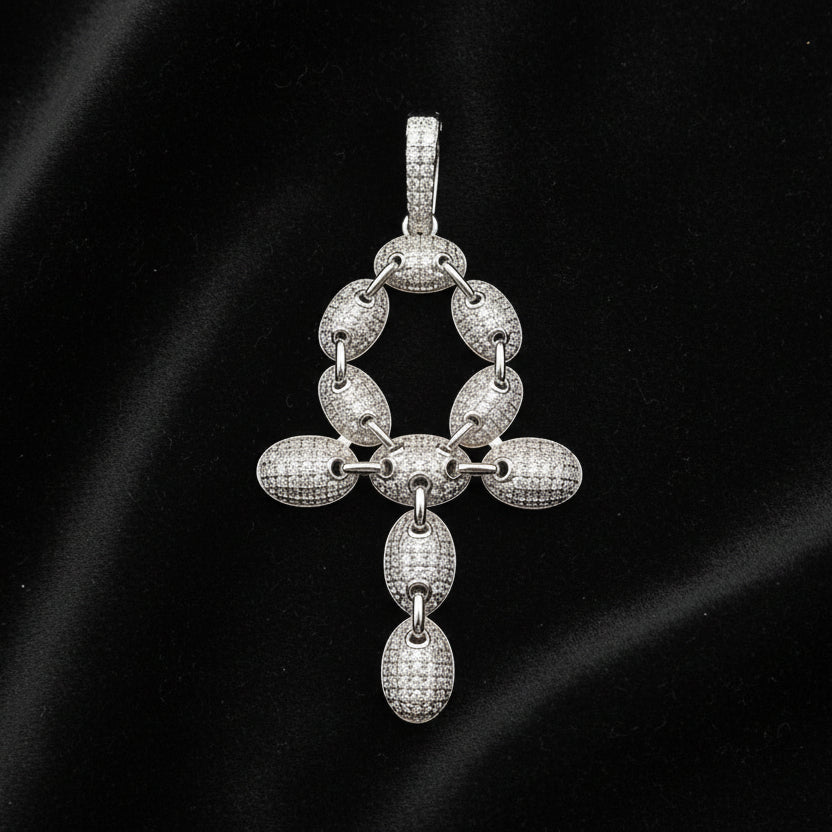 Moissanite 2.12 ctw Ankh Cross Pendant