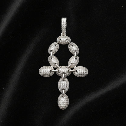 Moissanite 2.12 ctw Ankh Cross Pendant