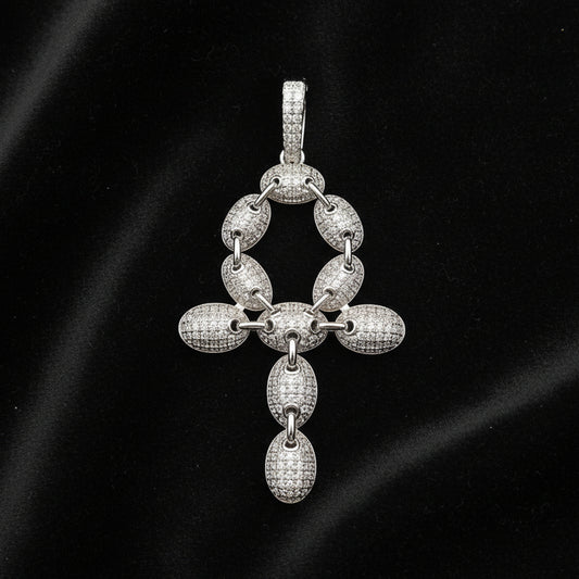 Moissanite 2.12 ctw Ankh Cross Pendant
