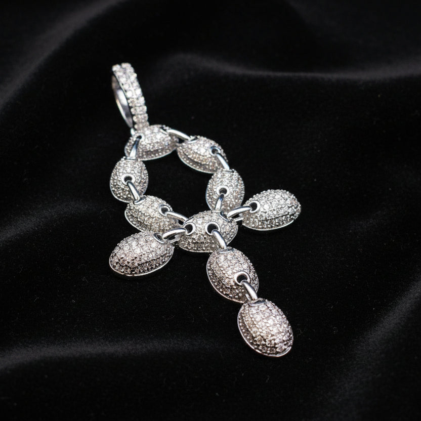 Moissanite 2.12 ctw Ankh Cross Pendant