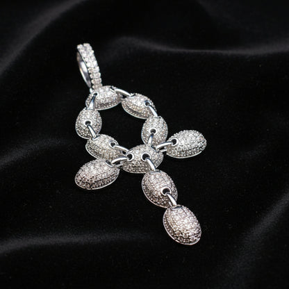 Moissanite 2.12 ctw Ankh Cross Pendant