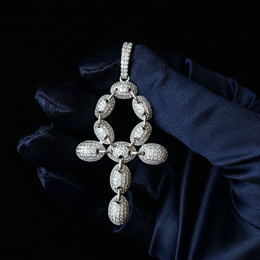 Moissanite 2.12 ctw Ankh Cross Pendant