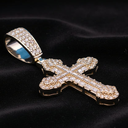 Moissanite 0.95 ctw Trefoil Cross Pendant