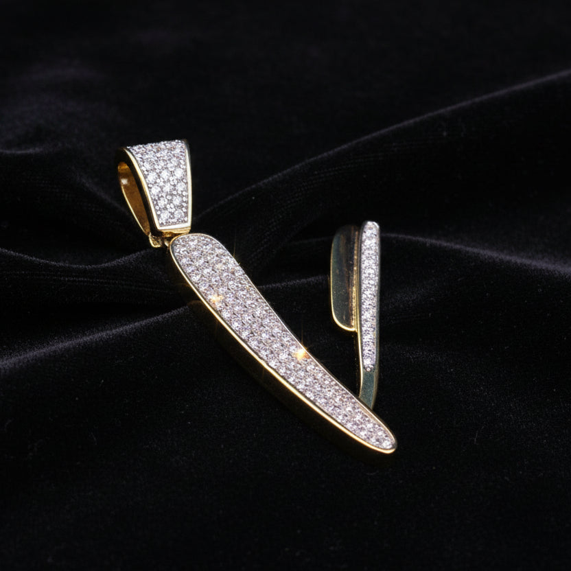 Moissanite 0.89 ctw Barber Razor Pendant