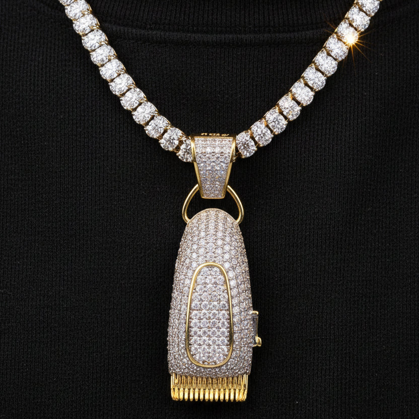 Moissanite 2.16 ctw Barber Clipper Pendant