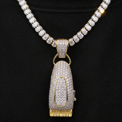 Moissanite 2.16 ctw Barber Clipper Pendant