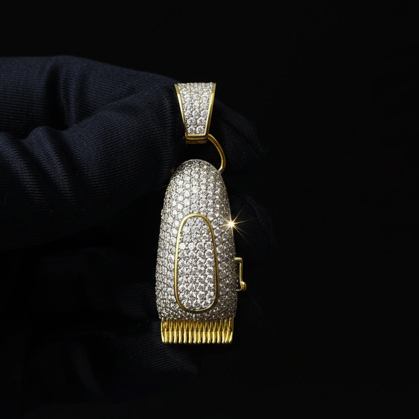 Moissanite 2.16 ctw Barber Clipper Pendant