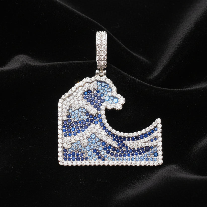 Moissanite 1.20 ctw Wave Pendant