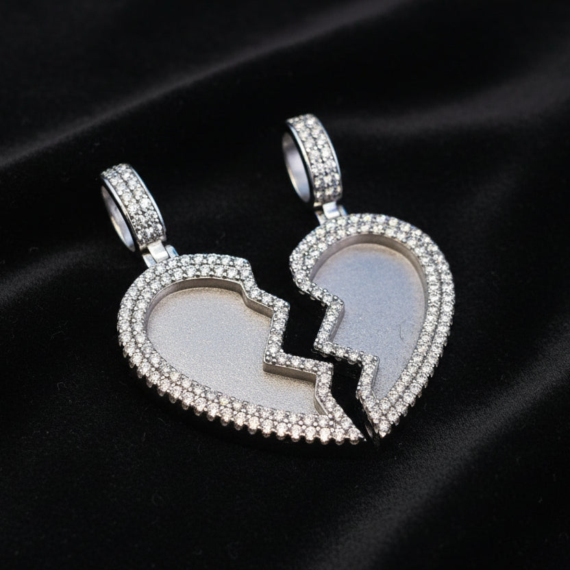 Moissanite 7.00 ctw Heart Memory Pendant