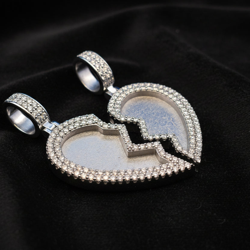 Moissanite 7.00 ctw Heart Memory Pendant