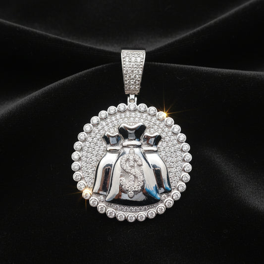 Moissanite 2.84 ctw Money Bag Pendant