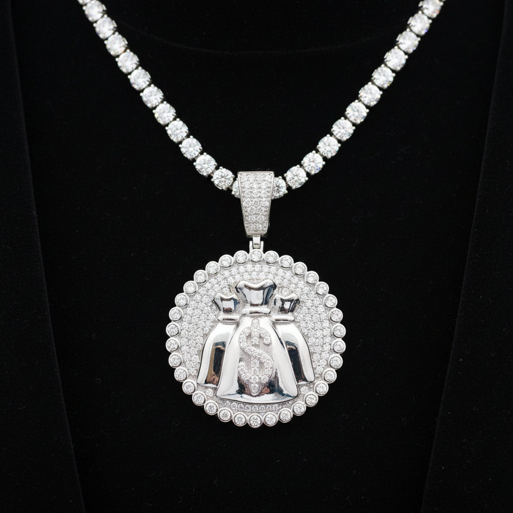 Moissanite 2.84 ctw Money Bag Pendant