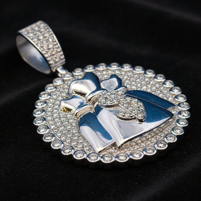 Moissanite 2.84 ctw Money Bag Pendant