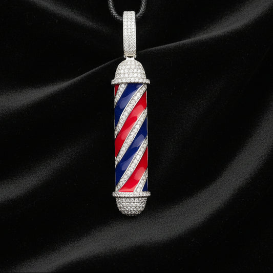 Moissanite 1.75 ctw Barber Pole Pendant