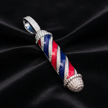 Moissanite 1.75 ctw Barber Pole Pendant