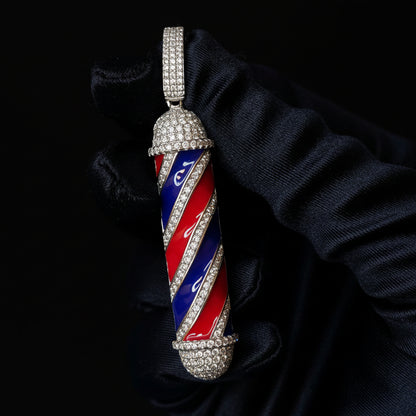 Moissanite 1.75 ctw Barber Pole Pendant