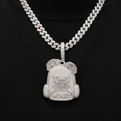 Moissanite 13.668 ctw Money Bag Pendant