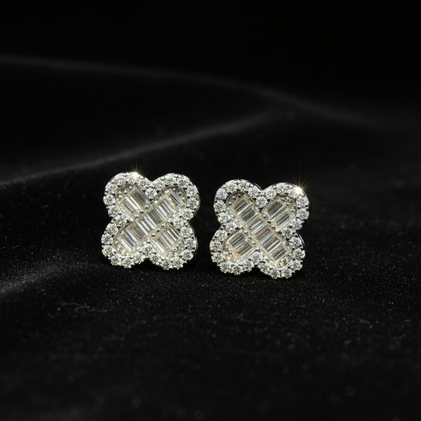 Moissanite 0.55 ctw Vintage Alhambra Earrings