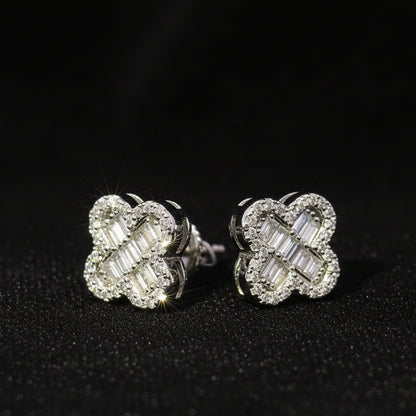 Moissanite 0.55 ctw Vintage Alhambra Earrings