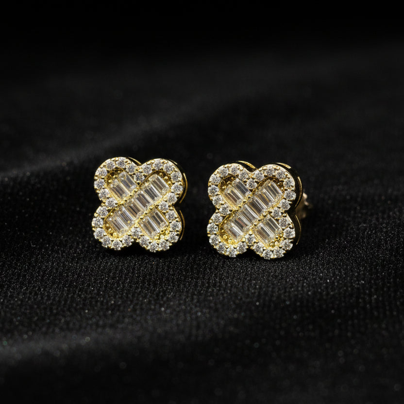 Moissanite 0.55 ctw Vintage Alhambra Earrings