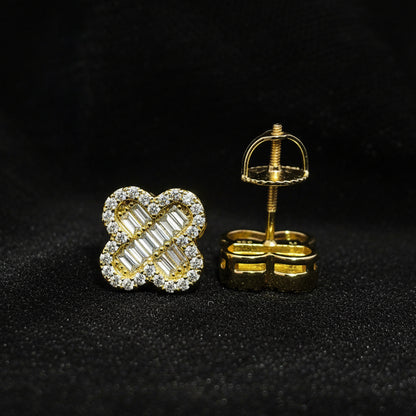 Moissanite 0.55 ctw Vintage Alhambra Earrings
