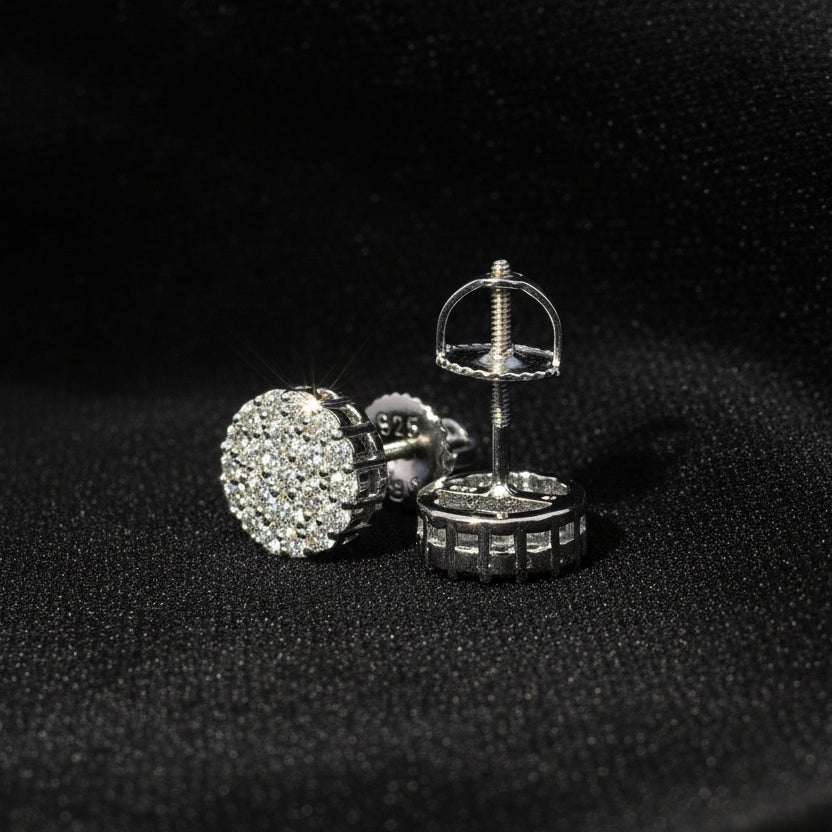 Moissanite 0.58 ctw Ball Earring