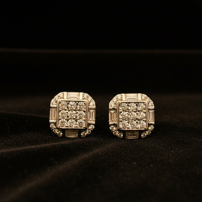 Moissanite 0.65 ctw Square Earring