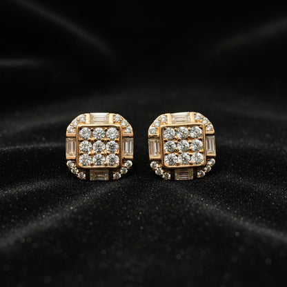 Moissanite 0.65 ctw Square Earring