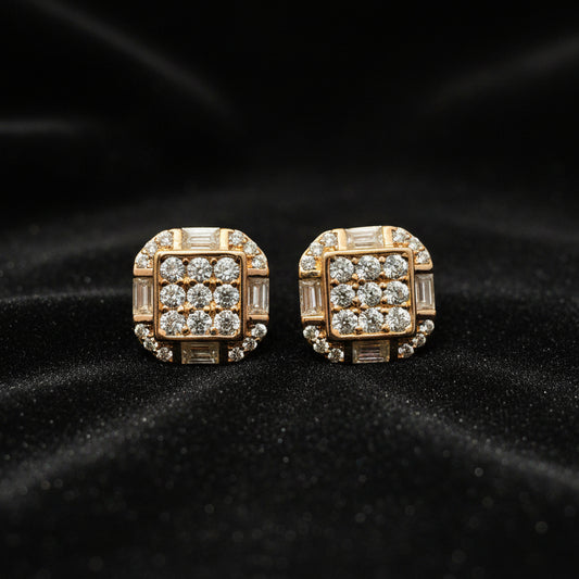 Moissanite 0.65 ctw Square Earring