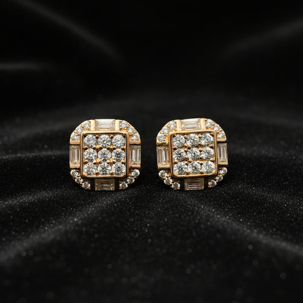 Moissanite 0.65 ctw Square Earring