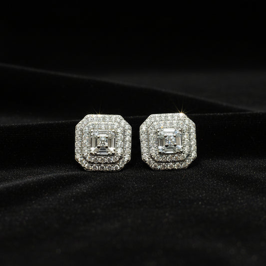 Moissanite 0.69 ctw Square Earring