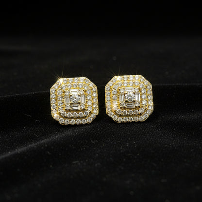 Moissanite 0.69 ctw Square Earring