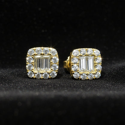 Moissanite 0.93 ctw Square Earrings