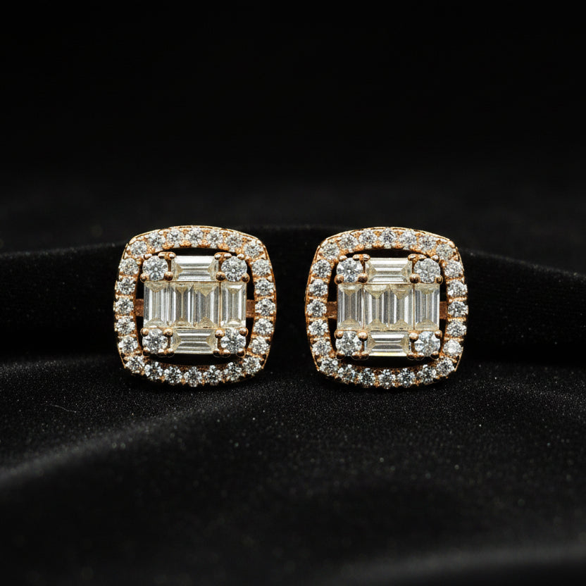 Moissanite 0.69 ctw Square Earrings