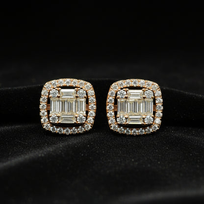 Moissanite 0.69 ctw Square Earrings