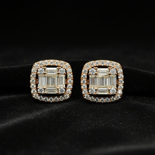 Moissanite 0.69 ctw Square Earrings