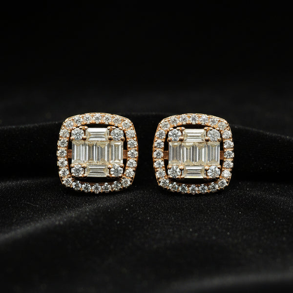 Moissanite 0.69 ctw Square Earrings