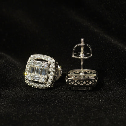 Moissanite 0.69 ctw Square Earrings