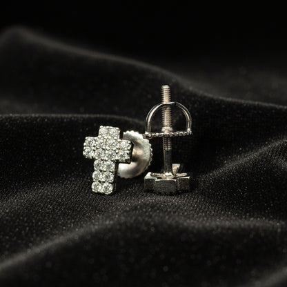Moissanite. 0.32 ctw Cross Earrings