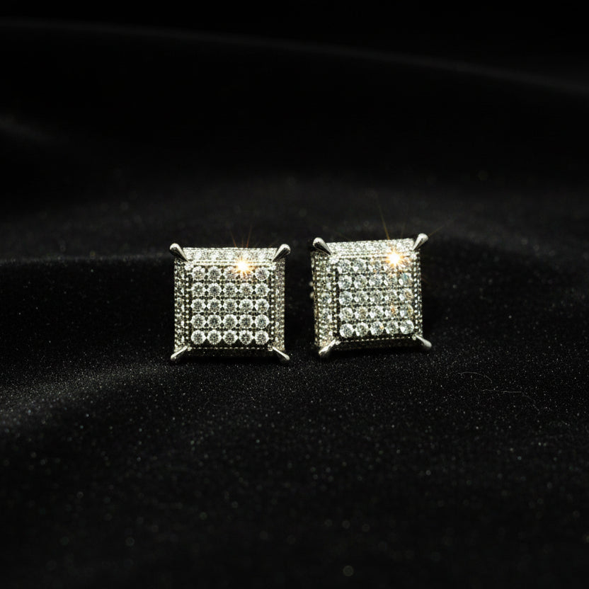 Moissanite 0.34 ctw Square Stud Earrings
