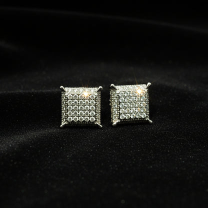 Moissanite 0.34 ctw Square Stud Earrings