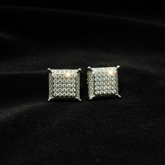 Moissanite 0.34 ctw Square Stud Earrings