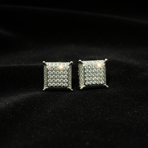 Moissanite 0.34 ctw Square Stud Earrings