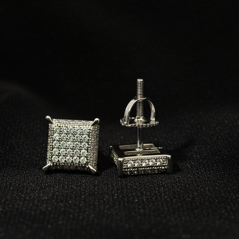 Moissanite 0.34 ctw Square Stud Earrings