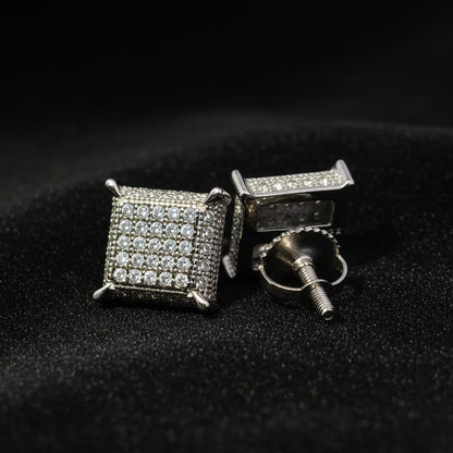 Moissanite 0.34 ctw Square Stud Earrings